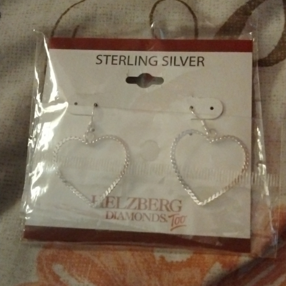 Helzberg Diamonds Sterling silver Heart earrings
